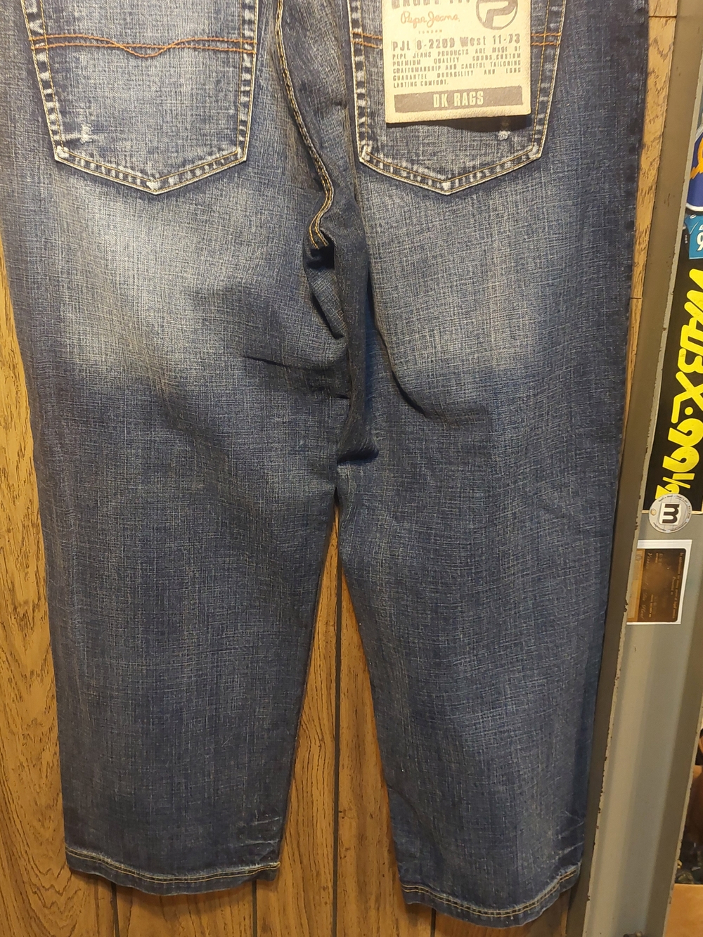 Pepe Jeans Dark Blue Ben Baggy Fit Men's Jeans 42x32 New Skater Y2K Vintage - Picture 9 of 11